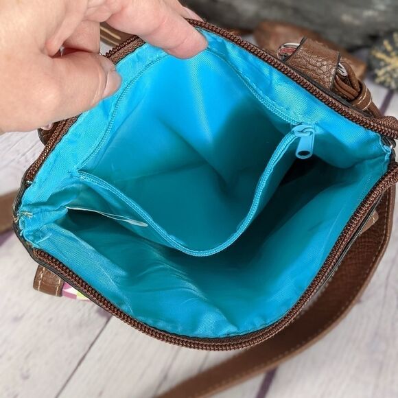 Lily Bloom Geometric Pattern Crossbody Bag Purse - Picture 7 of 11